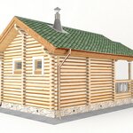 Проект дачной бани 4.5 х 7.5 м 