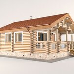 Типовой проект бани 6.2 х 8.0 м 