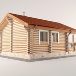 Типовой проект бани 6.2 х 8.0 м 