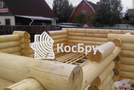 Дом с баней из ОЦБ 240 мм, МО, Домодедовский р-н, д. Котляково, май 2017