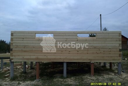 Строительство дома из проф. бруса по проекту 