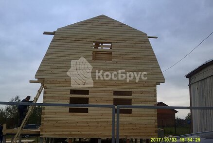 Строительство дома из проф. бруса по проекту 