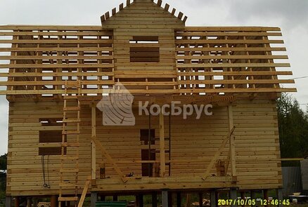 Строительство дома из проф. бруса по проекту 