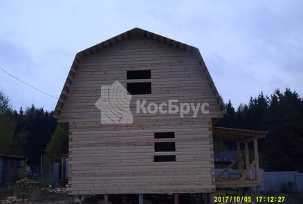 Строительство дома из проф. бруса по проекту 