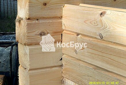 Строительство бани из профилированного бруса 140х140 мм.