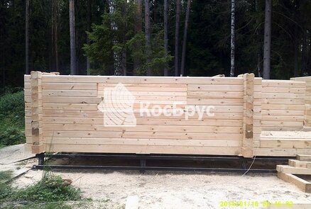Строительство бани из профилированного бруса 140х140 мм.