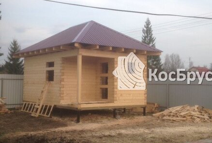 Строительство бани по проекту «Вербена» из профилированного бруса 140x140